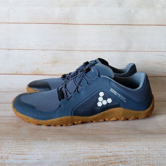 Vivobarefoot Primus Trail II FG Deep Sea Blue Textile Walking Running Sneakers - Picture 1 of 16